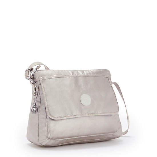 Torba Crossbody Kipling Aisling Metallic Srebrne | PL 2168FD